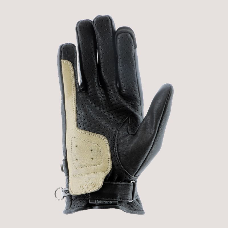 Gants moto vintage Helstons Simple été textile noir