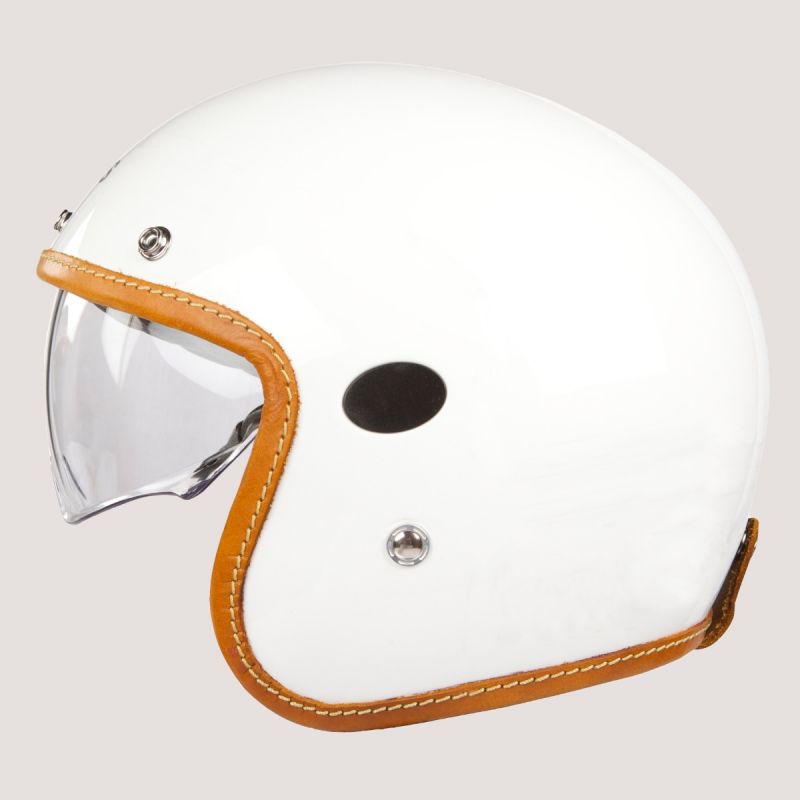 Casque vintage Helstons Mora Carbon beige jet