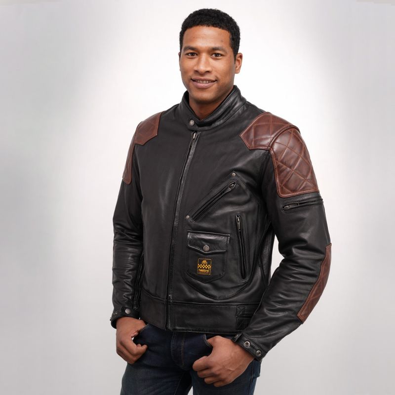 Blouson Ontario Tissu Canvas Helstons moto : , blouson de  moto