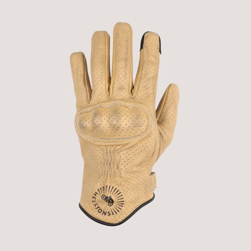 Gants cuir femme Helstons Grafic Skull Hiver noir - Équipement